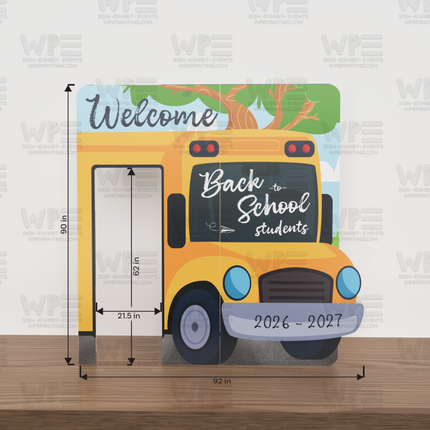 Back to School Bus Display – 90" x 90"