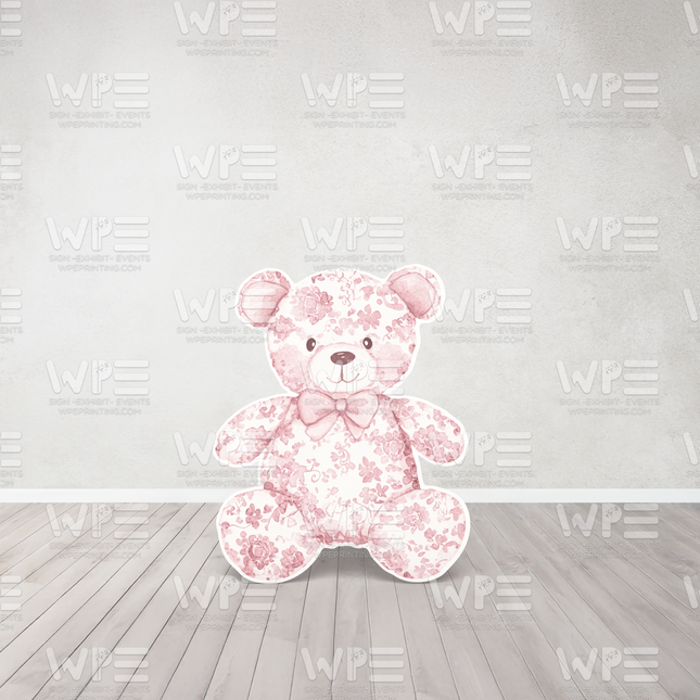 Toile de Jouy Bear Cutout – A Timeless Touch of Elegance 3.5ft