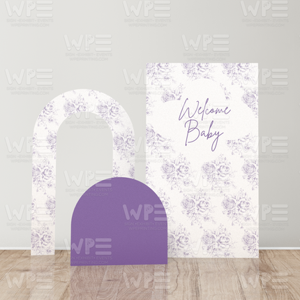 Welcome Baby Hot Air Balloon Backdrop Set