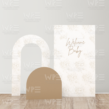 Welcome Baby Hot Air Balloon Backdrop Set