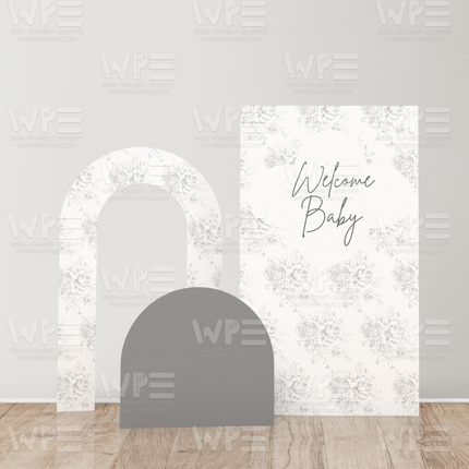 Welcome Baby Hot Air Balloon Backdrop Set