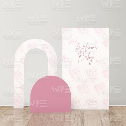 Welcome Baby Hot Air Balloon Backdrop Set