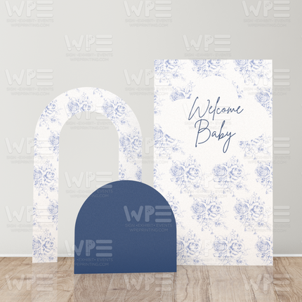 Welcome Baby Hot Air Balloon Backdrop Set