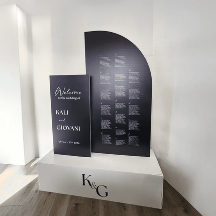 Welcome Sign and Seating Chart With Base