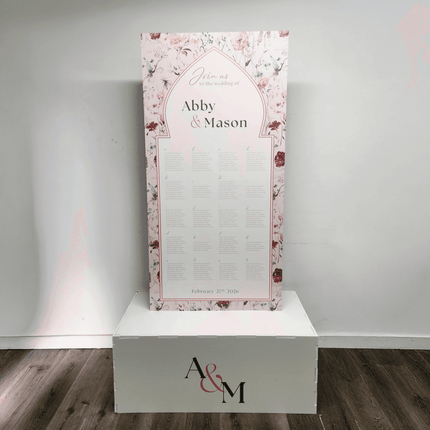 Seating Chart With Base- Single Board (Choose Shape)