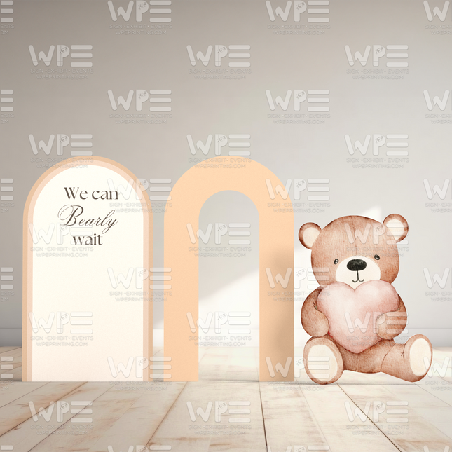 We can Bearly Wait Foam Backdrop set