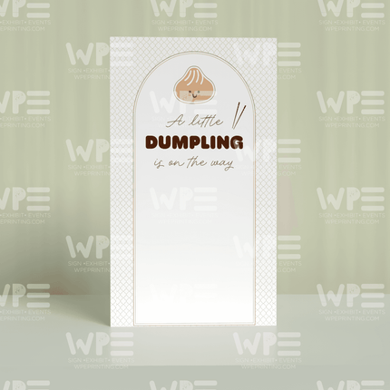 A Little Dumpling Is on the Way White Backdrop