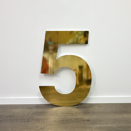 Large Metallic Number Display
