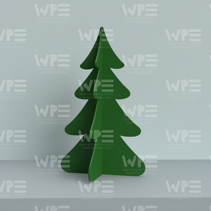 Personalized 3D Christmas decor featuring a green cutout Christmas tree for festive holiday displaysPine Tree Prop