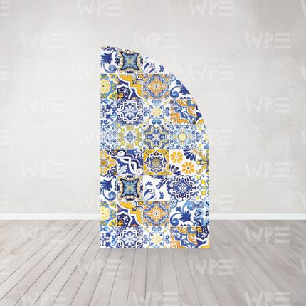 Colorful patterned the amalfi coast italy backdrop perfect for events and photo sessions