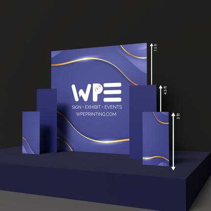 Custom stage backdrop set from WPE Production featuring vibrant colors and sleek design for events